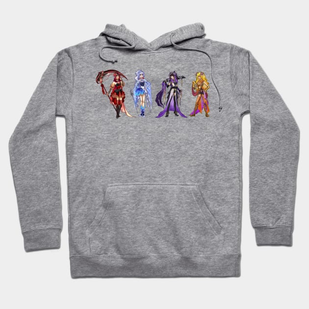 RWBY Art Nouveau Team 2 Hoodie by kaemcspadden@gmail.com